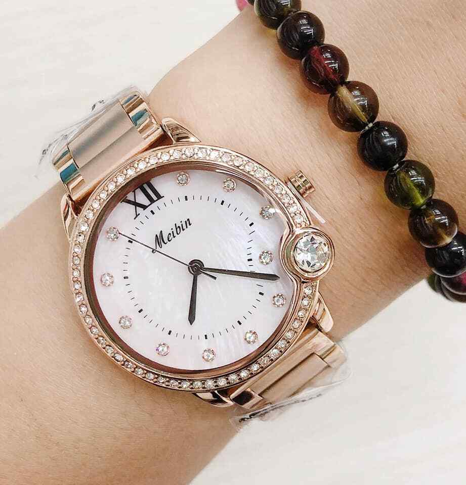 Orologio Da Polso Per Donna Meibin Quarzo Moda Fashion Brillantini 011 lac