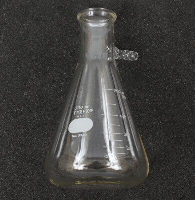 Corning PYREX Glass 500mL Graduated Heavy Vacuum Filter Flask Sidearm 5340-500