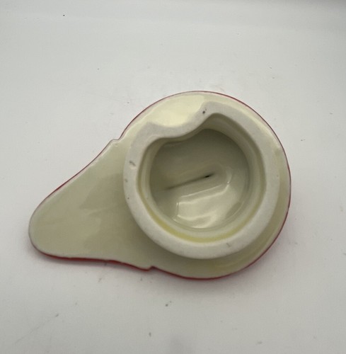 Hall China Co. RED Sundial “Saf-Handle” Syrup w/Lid 1938 RARE HTF USA