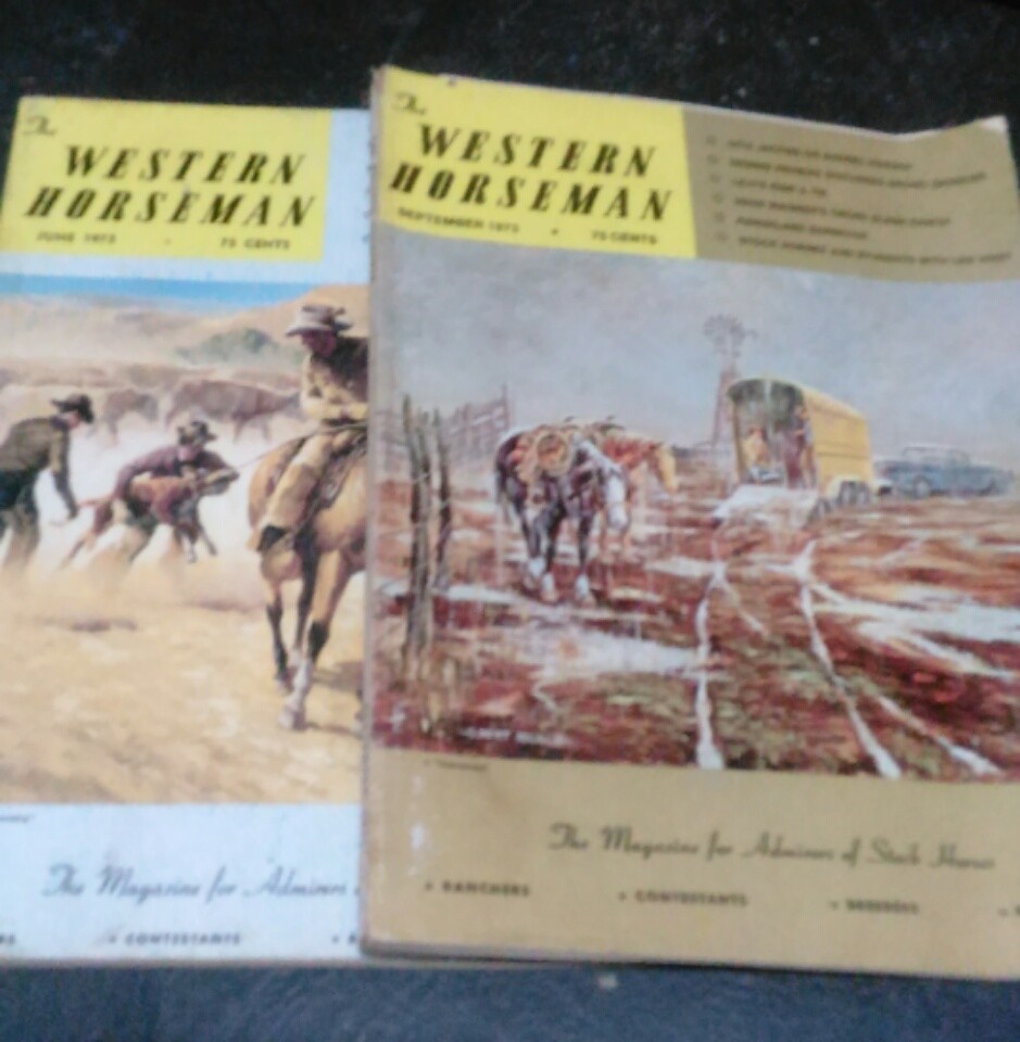 Set of 6 Western Horseman magazines 1970's