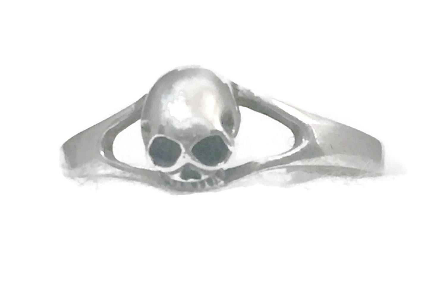 Skull Toe Ring Vintage Biker Sterling Silver Girl Boho Women Size 3.50 Pinky