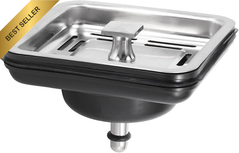 Stainless Steel Square Sink Strainer Plug Kitchen Sink Drain Mesh Stopper Basket