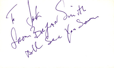 Bryan Smith Signed Auto 3x5 Index Card Boxing Helena
