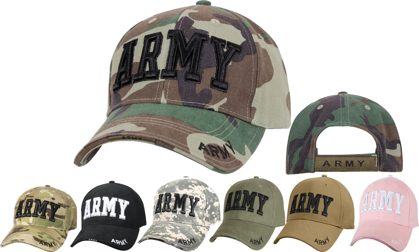 ARMY Tactical Cap Deluxe Embroidered Adjustable US Military