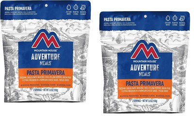 2 Packs Mountain House Pasta Primavera, Exp 2051, Freeze Dried Adventure Meals