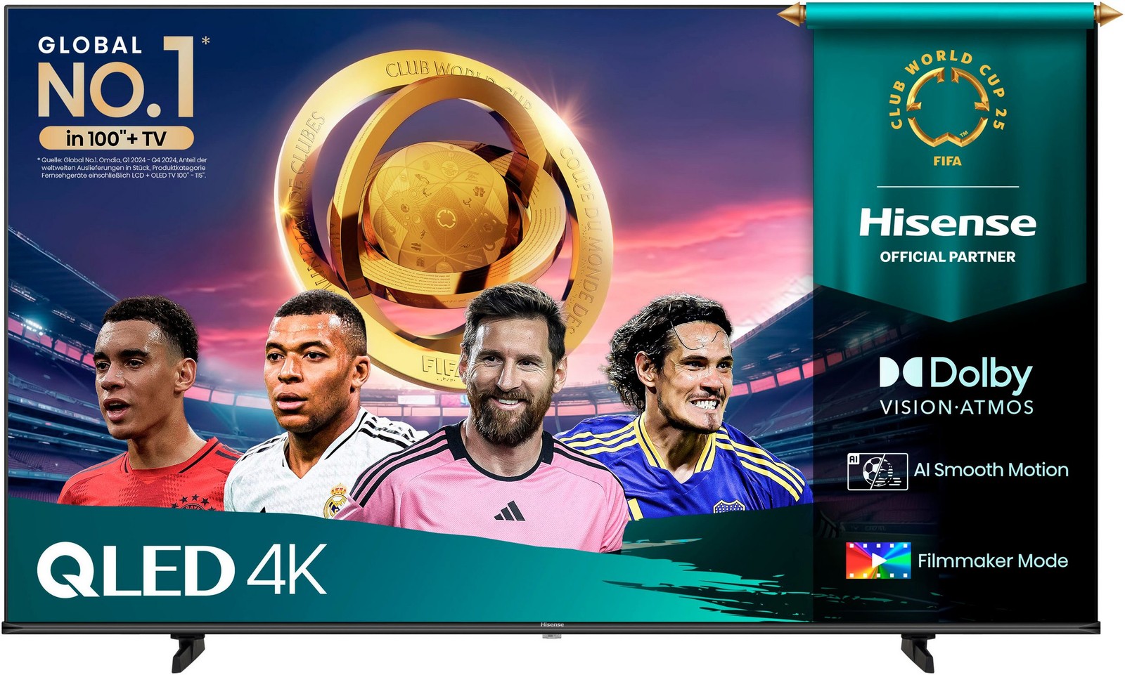 HISENSE TV 65E77Q Fernseher 164 cm/65 Zoll 4K Ultra HD Smart-TV QLED B-WARE - Bild 2 von 8