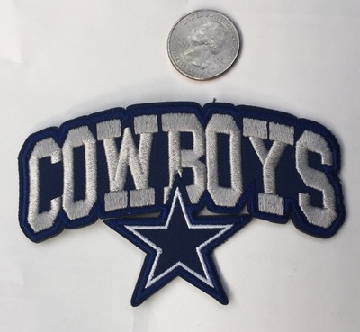 Dallas Cowboys vintage embroidered iron on Patches 4''x 2 1/2'' Nice!!