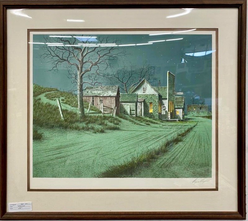 * WAYNE COOPER * LITHOGRAPH * "Roadside Groceries" * PENCIL SIGNED BY
