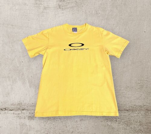 Oakley Software Center Logo Yellow T-Shirt 90's Mens Size Oakley Software Center Logo Yellow T-Shirt 90's Mens Size