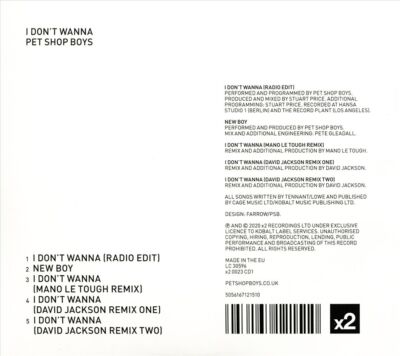 PET SHOP BOYS I DON'T WANNA NEW CD 5056167121510| eBay