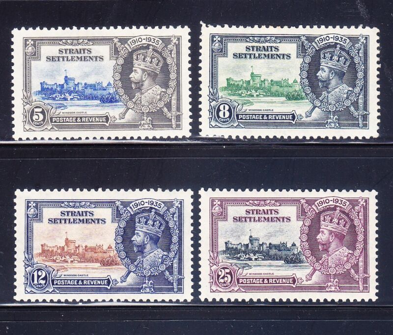 Straits Settlements, KGV 1935 Silver Jubilee, SG 256-59, MH, Lot 7758