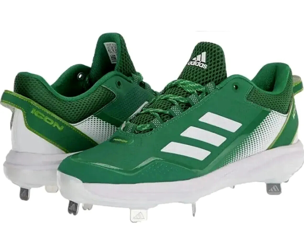 New Adidas Icon 7 Metal Baseball Cleats Sz 11.5 and 12 Green