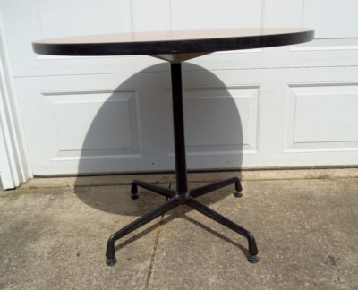 36'' ROUND SIGNED HERMAN MILLER EAMES BISTRO TABLE, HAVE 4 AVAILABLE...