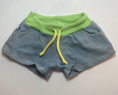 Vintage Bear Factory Blue Denim Shorts Beach Summer Outfit Boys Girls Retro