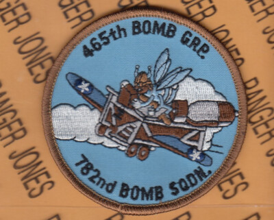 USAF Air Force 465th Bomb Group 782nd Bomb Sq Heritage ~3'' patch m/e