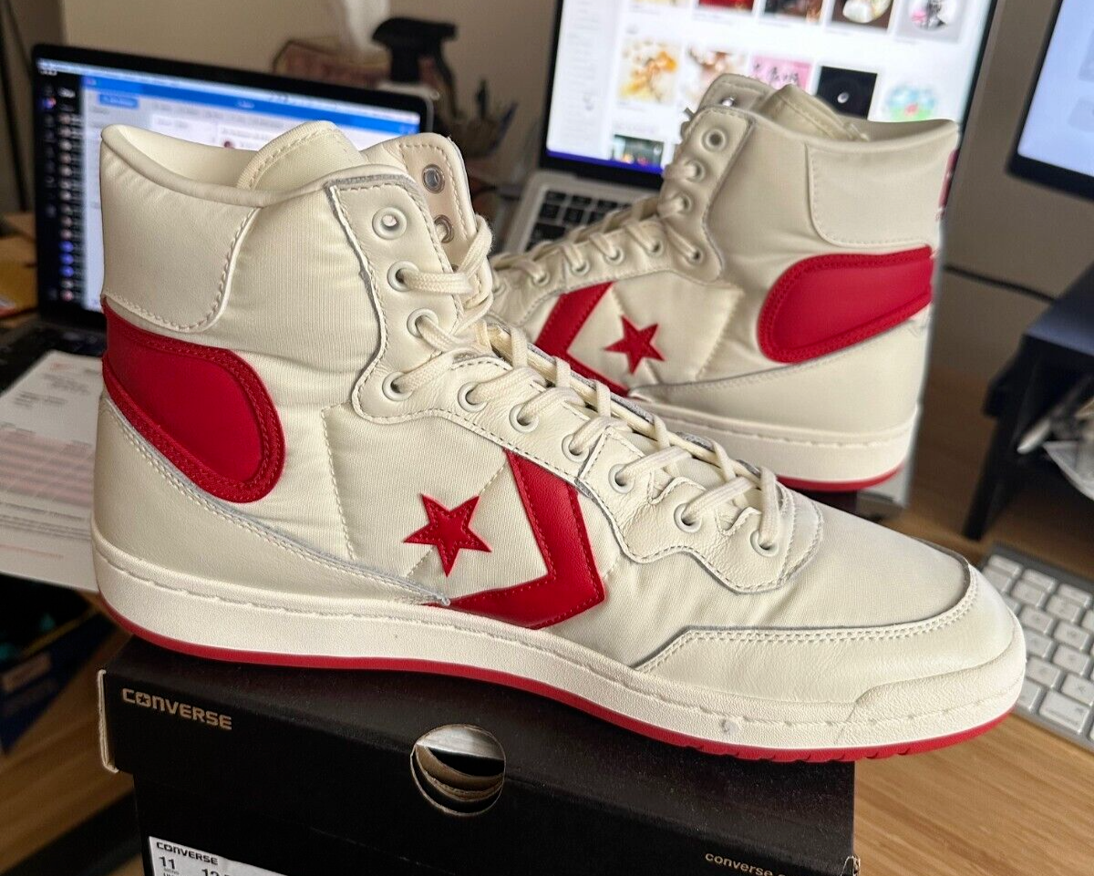 Pre-owned Converse Fastbreak Hi 'enamel Red' 159663c Brand In Box Men's Size 11 In White