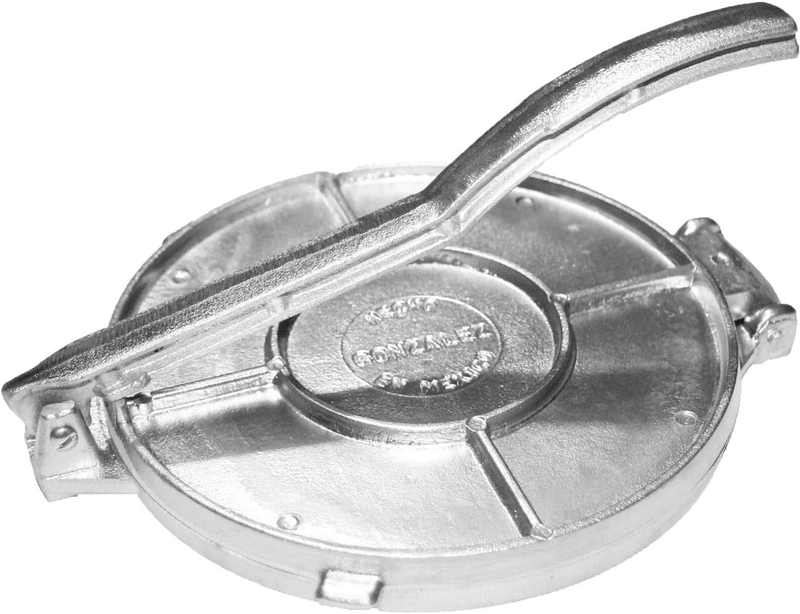 Made in Mexico Gonzalez Polished Authentic Mexican Tortilla Press Maker Aluminum