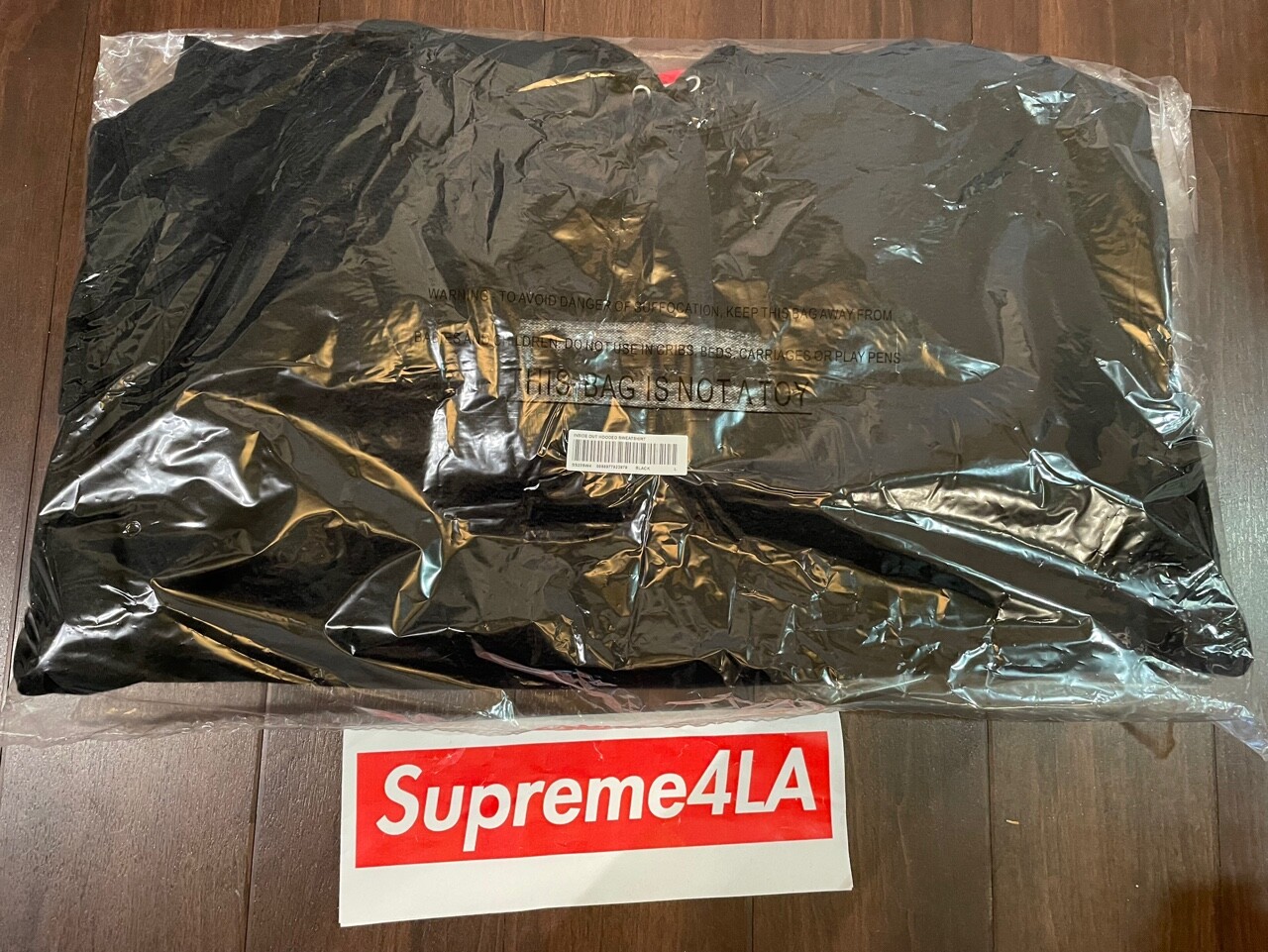 Pre-owned Supreme Inside Out Box Logo Hooded Sweatshirt Black S, M, L In Hand