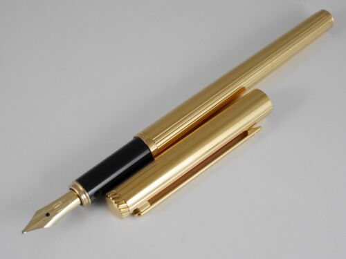 dunhill New-Gemline Gold Plated Fountain Pen M (NEAR MINT) FREE SHIPPING