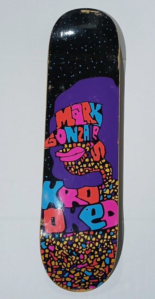 Krooked Mark Gonzales Vintage Abstract Art Skate Deck 90s