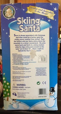 Gemme Christmas 1998 Skiing Santa in Original Box Music is Let It Snow