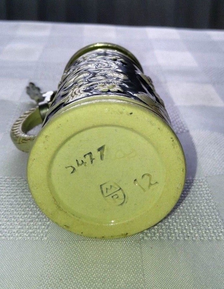 Beer Stein With Lid Souvenir de Bruxelles Belgium manneken .Pis