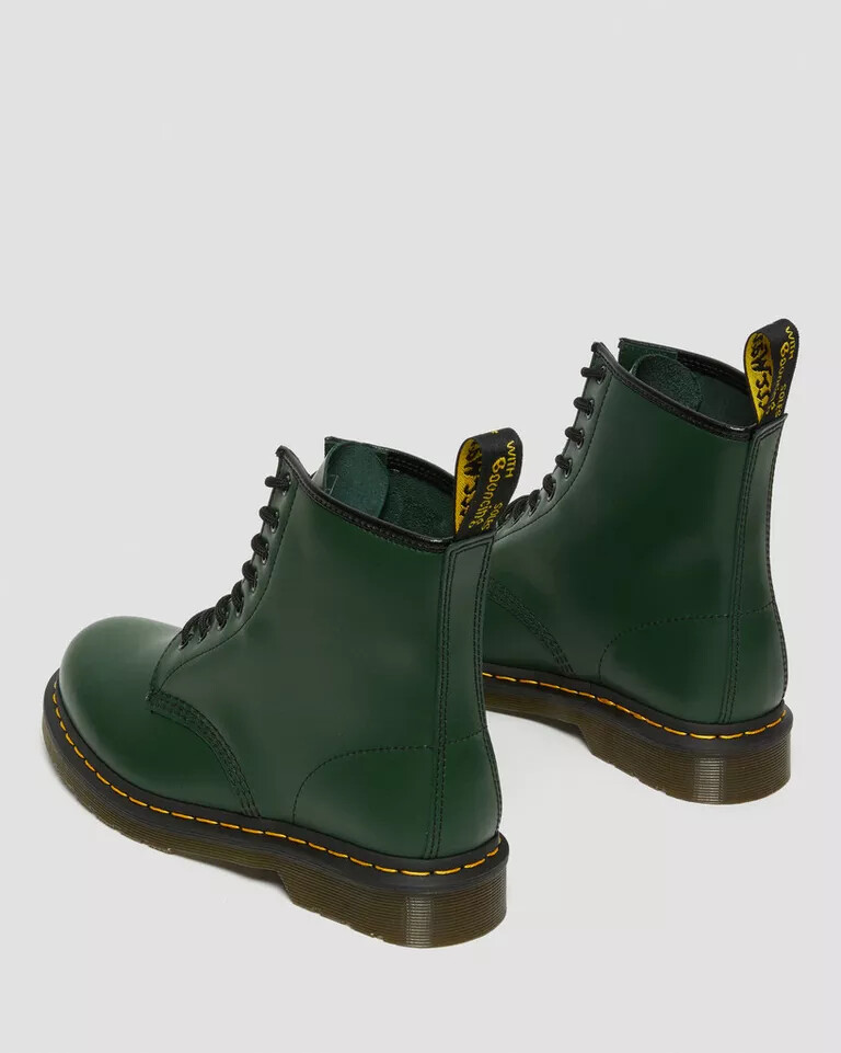 Pre-owned Dr. Martens 1460 Smooth Leather Lace Up Boots Men's Green 11822207