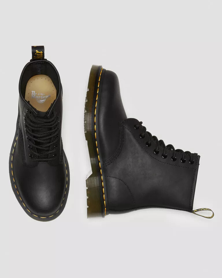 Pre-owned Dr. Martens 1460 Greasy Leather Lace Up Boots Men's Black 11822003