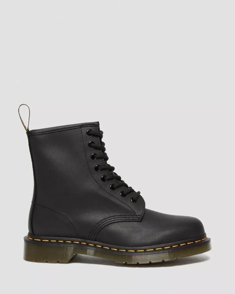 Pre-owned Dr. Martens 1460 Greasy Leather Lace Up Boots Men's Black 11822003