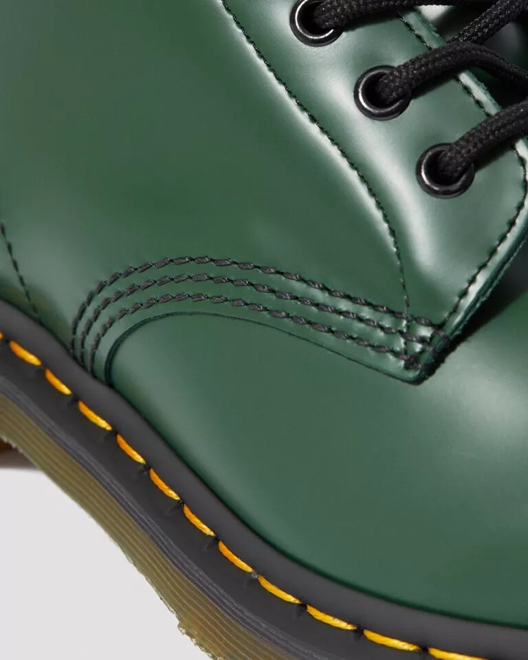 Pre-owned Dr. Martens 1460 Smooth Leather Lace Up Boots Men's Green 11822207