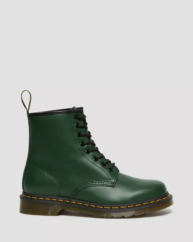 Pre-owned Dr. Martens' Dr. Martens 1460 Smooth Leather Lace Up Boots Men's Green 11822207