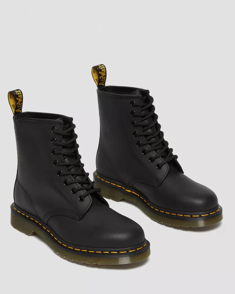 Pre-owned Dr. Martens 1460 Greasy Leather Lace Up Boots Men's Black 11822003
