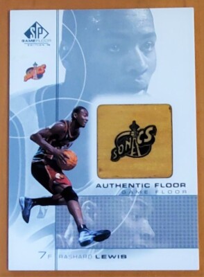 Rashard Lewis 2000-01 SP Game Floor Authentic GU Floor Piece Seattle Supersonics