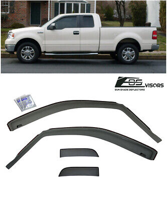 EOS Visors For 04-08 Ford F-150 Standard Cab IN-CHANNEL Side Window Deflectors