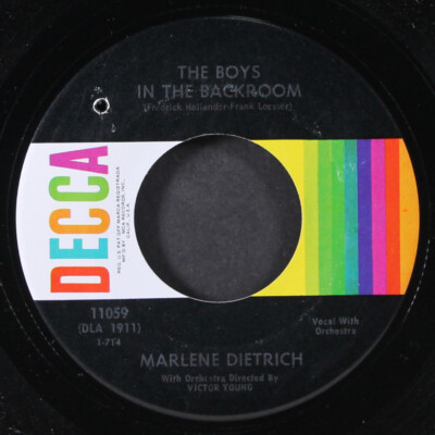 MARLENE DIETRICH: falling in love again / the boys in the backroom DECCA 7''