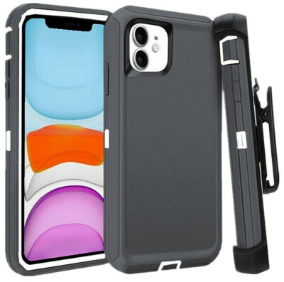 For iPhone 14 13 12 11 Pro XS XR Max 6s 7 8 Plus Defender Shockproof w/Clip Case