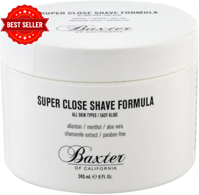 Baxter of California Super Close Shave Formula for Men | Easy Glide| Soothing Fo