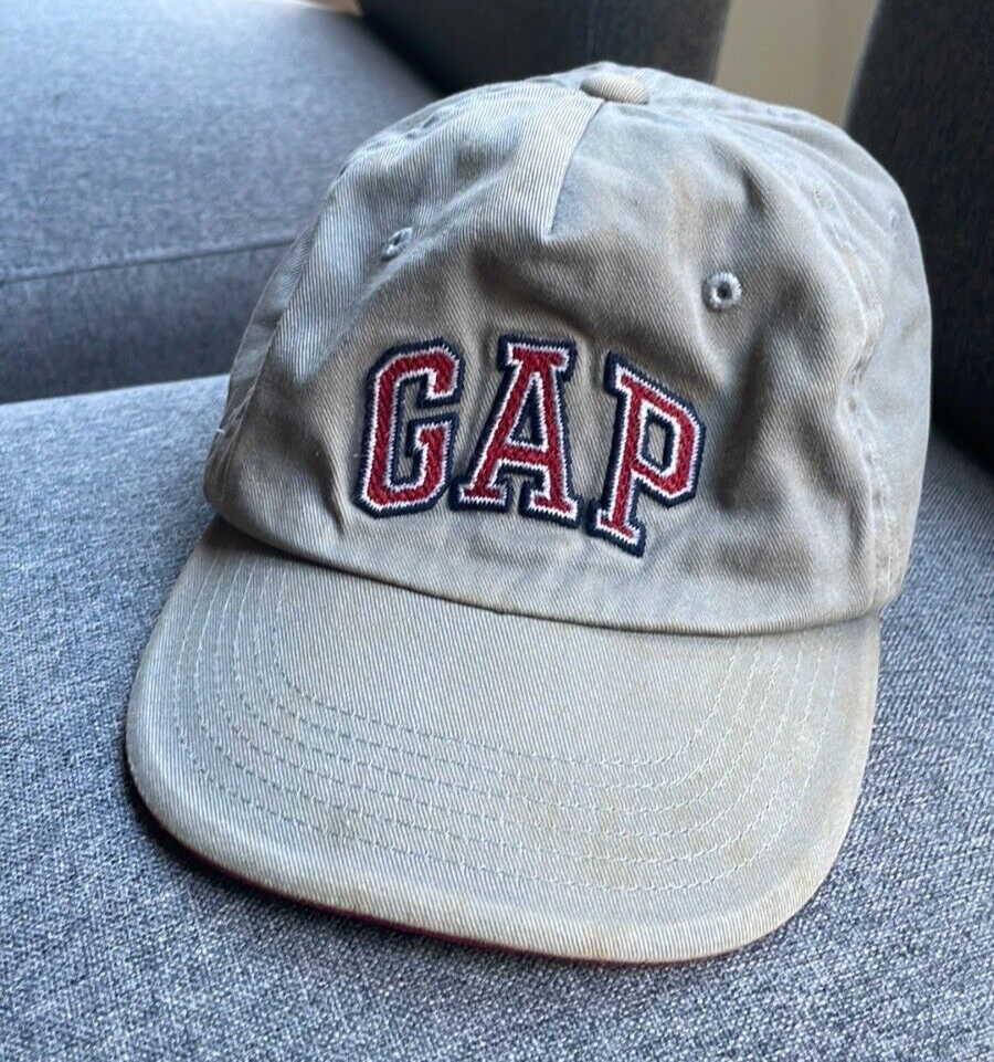 Gap Logo Baseball Cap, Gray Unisex Vintage Design, Size S/Må