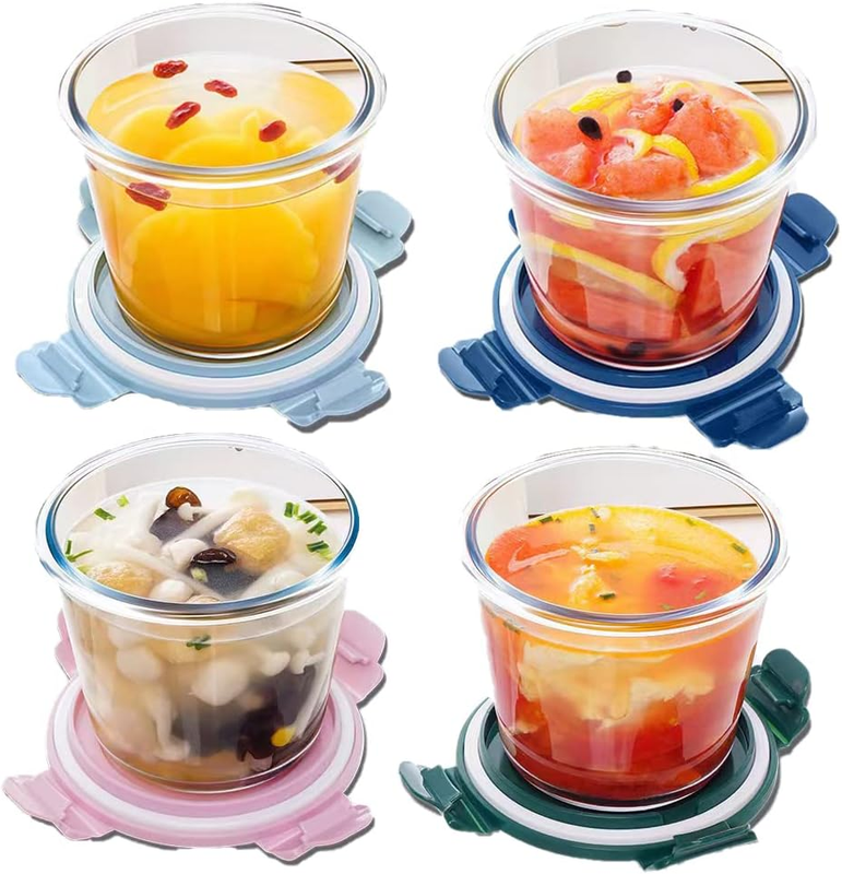 3 Cup Round Glass Food Storage Containers | 3 Cup Glass Food Storage  Containers