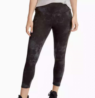 New Danskin Ladies' High Waist Interlock Legging With Pockets XXL Marble  