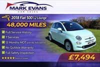 2018 Fiat 500 1.2 Lounge 3dr HATCHBACK Petrol Manual
