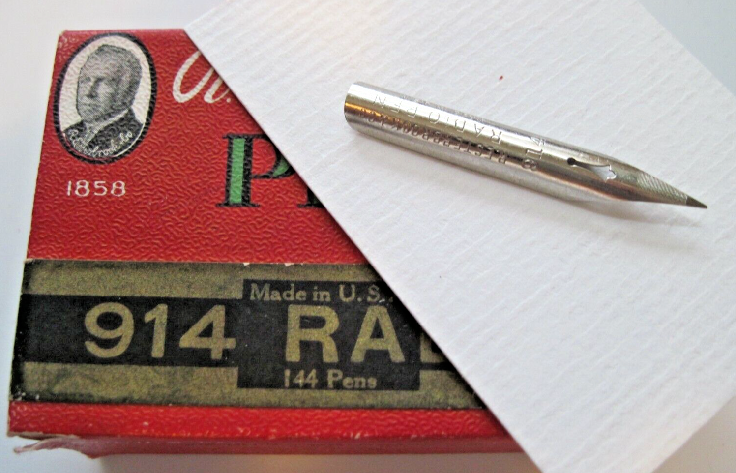 のりひ〜　　　　　　　　　　　　　　　　　【Ｖｉｎｔａｇｅ】ＭＯＮＴＡＮＡ Esterbrook 914 Radio Pen Nib - 1920s HAND GRIND Vintage
