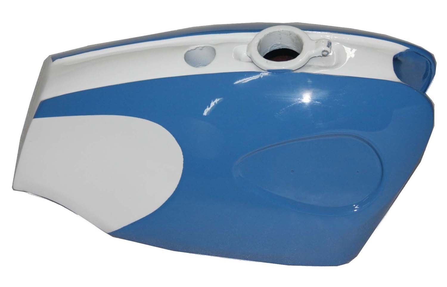 New BSA B25 B44 Star Fire Shooting Star Blue White Steel Petrol Fuel Tank 