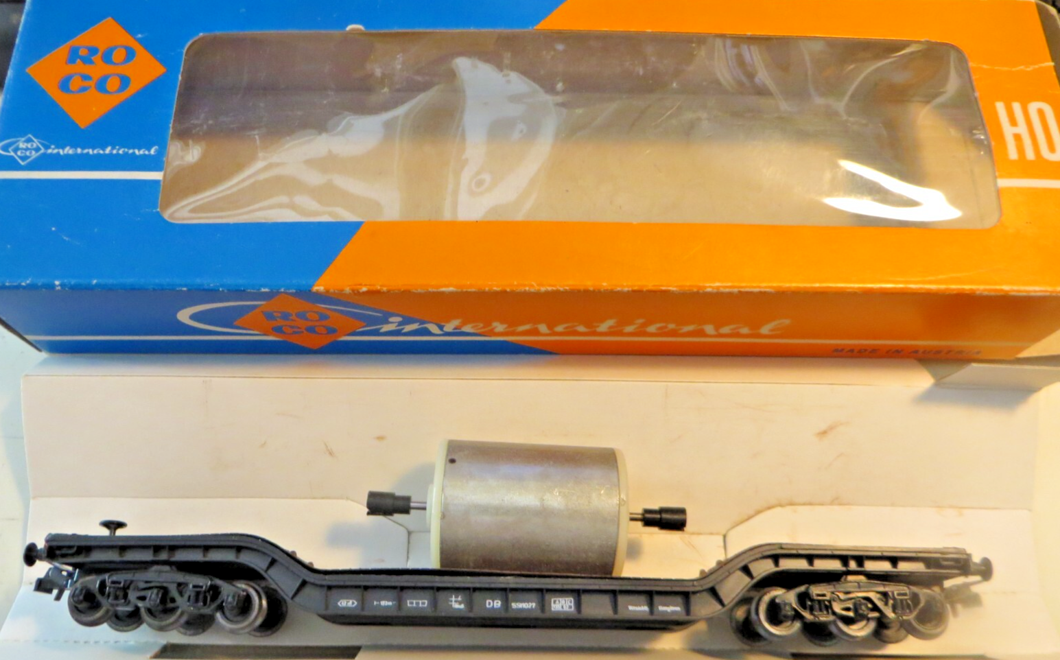 Roco 4351 H0 Schwerlast-Tiefladewagen DB Epoch III with