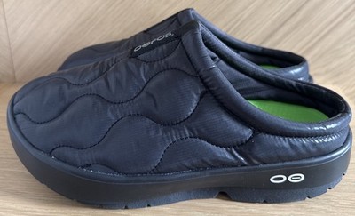 Oofos Oocoozie Men's Thermo Mule Size 8 Black Casual Slip On