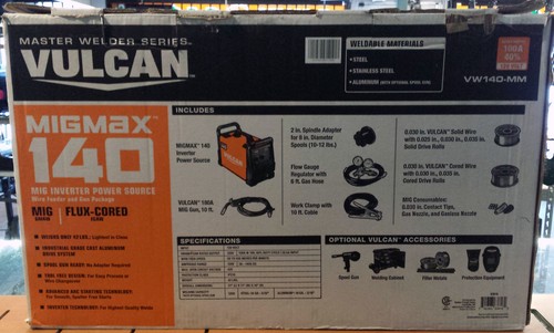 Vulcan Professional MIGMax 140 Compact Lightweight Welder with 120 Volt Input
