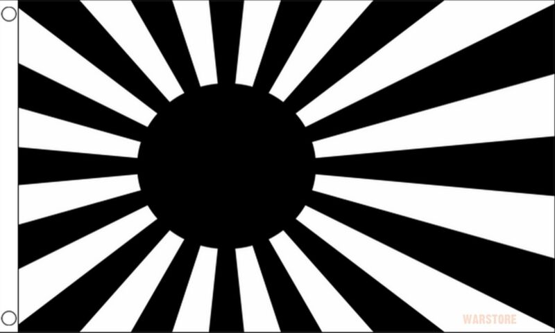 JAPAN SUN RISING BLACK 5 X 3 FEET FLAG polyester flags JAPANESE