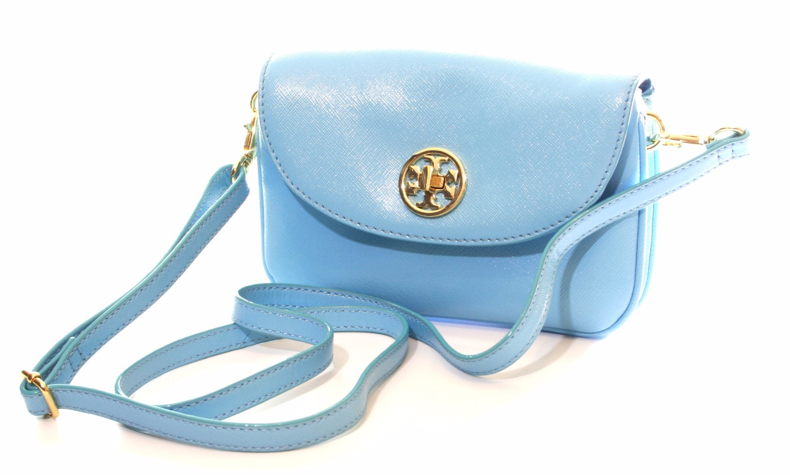 UPC 190041005291 product image for Ladies Tory Burch Robinson Cross-body Bag Morning Sky | upcitemdb.com