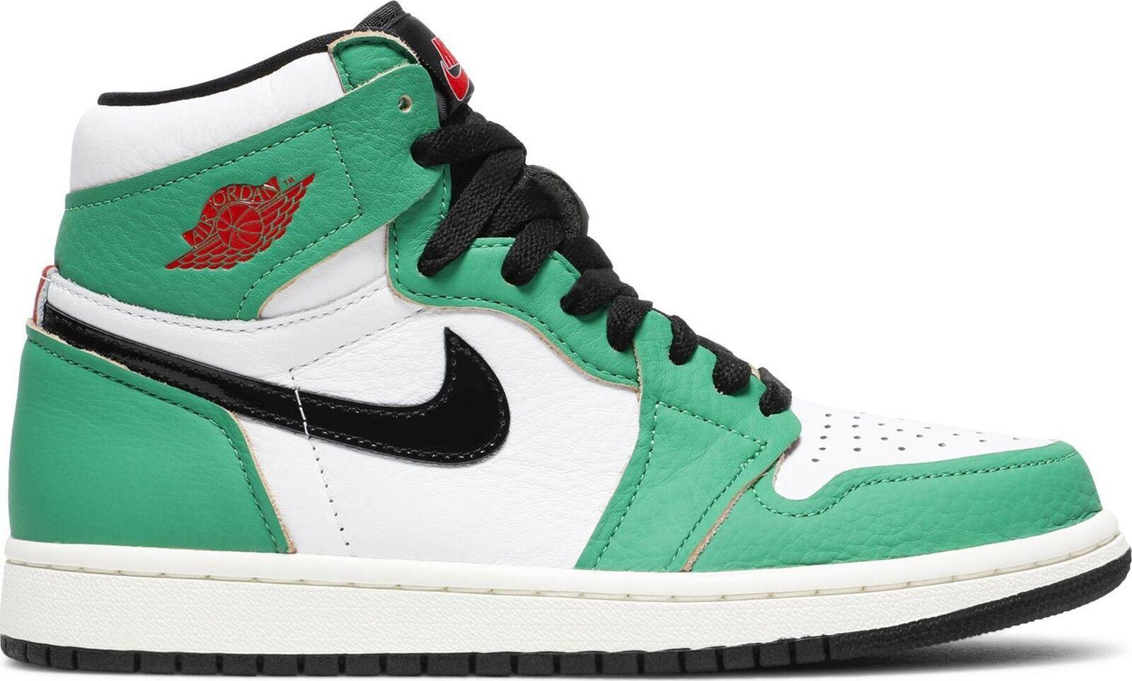 Size 9.5 - Air Jordan 1 Retro OG High Lucky Green W for sale 