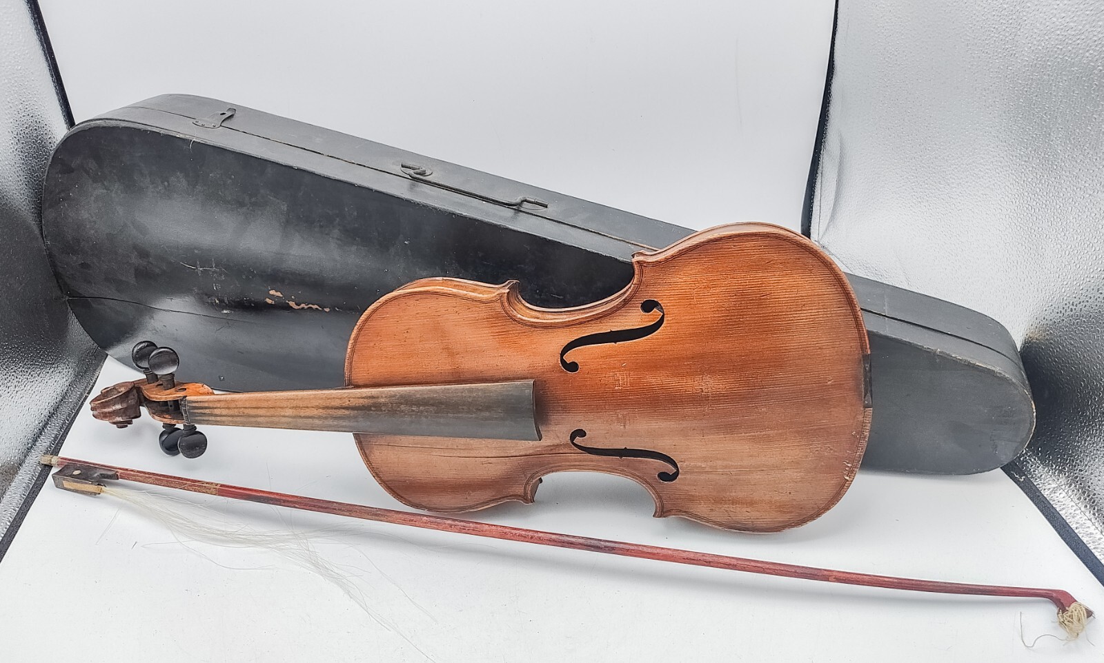 Antique Japanese 4/4 Violin For Repair w/ GSB Coffin Case